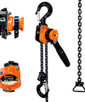Half Ton Chain Hoist Come Along 1100 Lbs Capacity With 10 Foot Lift G80 Chain Ratchet Chain Puller Hoist With Dual Beefy Hooks