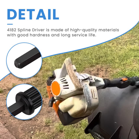 Spline Driver Replacement For STIHL Pole Saws 4182 740 3501 Fits HT101 HT131 Easy Install 1 Pc Durable High Quality Tool For Quick Maintenance And Repairs black spline driver on STIHL pole saw