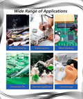 Applications of 150W Solder Fume Extractor With Beast Suction Hose For Soldering, including welding and cosmetics