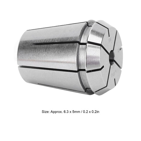 Legit Heavy Duty CNC Milling Tool Chuck Featuring 6.3mm Precision Collet, showing detailed metallic finish and size 6.3x5mm.