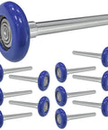 12 Pack Nylon Garage Door Rollers With 1.8 Inch Wheels For 2 Inch Track And 4.25 Inch Stems Heavy Duty Quiet Rollers Blue