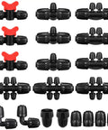 20 Piece Half Inch Drip Irrigation Fittings Kit For DIY Watering System With Elbows Switch Valves End Caps Couplings 3 Way