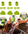 9 Climbing Carabiners Locking S Tool Set With Positioning Device For Rappel Abseil And Rescue Silicone Keeper details