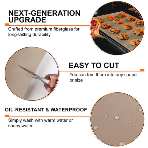 Image showing features of 8 Pack Teflon Sheets For Heat Press 12 By 16 Inch Nonstick Craft Mats For Sublimation Transfers Iron On Projects And Baking Reusable Double Sided Heat Resistant Pro Grade Quality For Easy Presses.