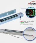 Indoor 600 Pound Holding Force Outswinging Electromagnetic Door Lock With LED Sensor For Door Access Control System