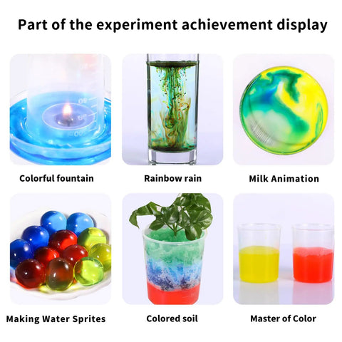 Over 220 Lab Experiments Science Kit for Kids STEM Learning Toys Educational Science Tools Gift Set for Boys and Girls Ages 3 Through 12 Explore Volcanoes, Rainbow Reactions, and Cool Chemistry Projects experiment samples