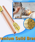 30-piece HVAC Schrader valve kit with solid brass cores and copper tubes for air conditioner service