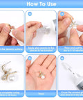 Steps to use Rhinestones Glue For Crafts 110Ml Clear Adhesive For Diamond Jewelry And Crystal Gems Waterproof Transparent Jewelry Glue.