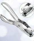 Circle Shaped Handheld Paper Hole Punch, 1/8 Inch Single Hole Punch, metal craft tool for tags, tickets, greeting cards up to 8 sheets