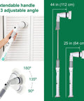 Electric Spin Scrub Brush For Bathroom Cordless Portable Rechargeable Deep Cleaning With Adjustable Head And Extendable Pole