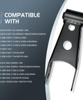 Beefy 2 To 3 Inches Rear Suspension Drop Shackle Kit For Leaf Springs displayed with compatibility list in background