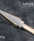 Single drill bit from Heavy Duty Pro Grade Cobalt Step Drill Bit Set 5 Piece With Aluminum Case For Metalworking HSS Titanium Coated High Speed Bits Deliver Sharp Cuts Across 50 Hole Sizes By Yesland.
