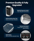 Close-up of the digital display and upgraded ergonomic handle of the 6L Stainless Steel Ultrasonic Cleaner With Digital Display And Cleaning Basket Kicks Grime Off Jewelry Watches And Tools Using Smooth 40 khz Waves To Keep Your Everyday Gadgets Spotless Without The Headache.