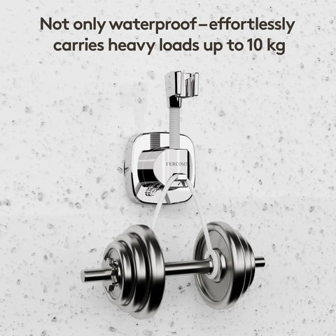360 Degree Swivel Shower Head Holder With Strong Suction Cup, 10 Kg Load Capacity, rust-resistant bracket on wall