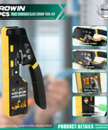 All In One Pass Through RJ45 Crimper Kit With Cable Tester And Stripper For Cat5 To Cat6a, RJ11 RJ12 Connectors, tool features
