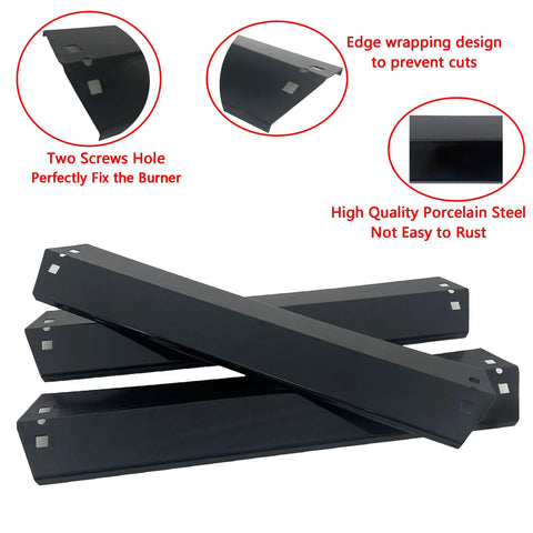 Boss Level DG234 Heat Plates And Cast Iron Cooking Grids Replacement Kit for Chargriller, porcelain steel heat shields.