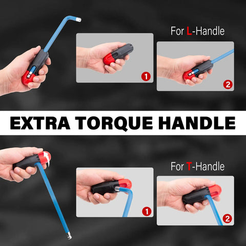 Do It All 27 Piece Ball End Hex Key Set With T Handle SAE Metric Allen Wrenches And Torx Keys, 60CR-V Steel torque handle use