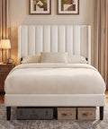 Modern Twin Bed Frame With Padded Wing Headboard And High Density Foam Upholstery Solid Wood Base Built Like A Tank Hella Comfy Zero Sag Bedroom Furniture Room Ready Design with a white padded headboard.