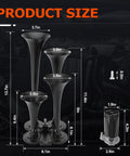 12V Train Air Horn Kit With Four Horns And Compressor 185dB Ultra Loud Vehicle Horn System showing horn and compressor sizes