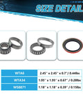 Front Wheel Bearing Seal Kit For GM Cars 1982 To 1992 Fits Camaro S10 Blazer Monte Carlo Malibu Caballero Grand Prix Regal S15 And More Premium Front Axle Seals Replacement Ready To Roll size details