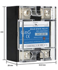 Solid State Relay SSR 25A 3 to 32 VDC Input 24 to 480 VAC Output Single Phase Go To Pro Grade Module with plastic cover