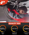 Front Inner and Outer Tie Rod End Kit for Ford Focus 2012 2018 Escape 2013 2019 and C Max 2013 2018 Replaces Worn Tie Rod Ends to Fix Uneven Tire Wear Beef Up Steering Feel and Restore Tight Responsive Handling, quality test undercar view