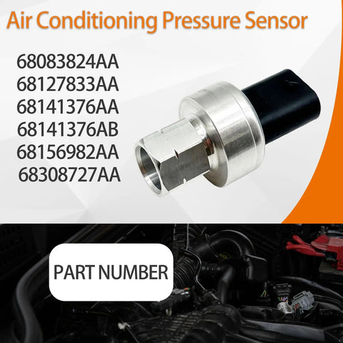 Hella Reliable AC Pressure Sensor Replacement For Dodge Dart Ram 1500 2500 3500 Plug And Play Transducer with part numbers.
