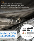 Diesel Gravity Fed Auxiliary Fuel Tank Install Kit For Ford Dodge Chevy And GMC Trucks Aluminum And Rubber Construction