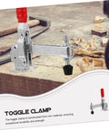 Heavy Duty Welding Toggle Clamps Set 2 Pack With Rubber Tip Guards Quick Release Fixed Clamps for woodworking jigs on tabletop