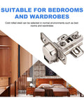 10 Pack Stainless Steel Cabinet Door Hinges With Ultra Quiet Soft Close, shown by closet and bedroom for durability