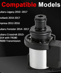 Torque Converter Lock-Up Solenoid 3.2 to 3.7 Ohm Replacement for Subaru CVT Transmissions Plug-and-Play Crosstrek Forester Legacy Outback Impreza 31825AA050 31706AA030 Black shown with compatible Subaru models