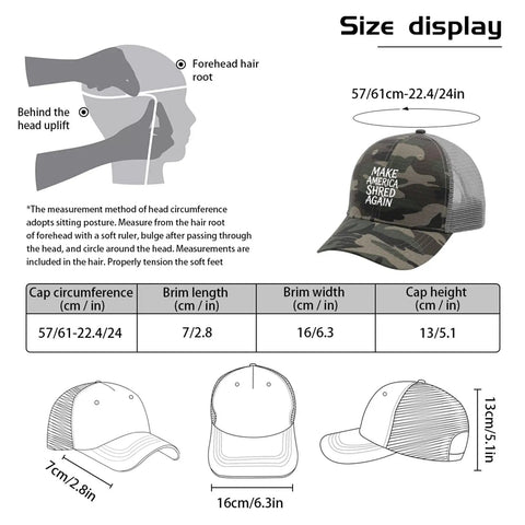 Unisex Golf Trucker Cap Dope Casual Hat With Adjustable Back Breathable Cotton Mesh Crown Classic Baseball Style Size Chart