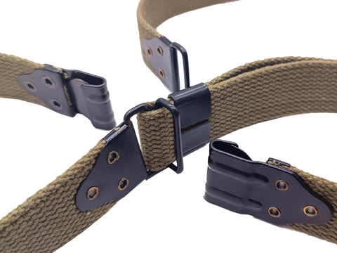 Khaki Thompson Kerr Rifle Sling US World War I Canvas Gun Strap for M1903 Springfield and Light Machine Gun Reproduction Slings close-up