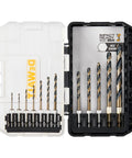 12 Piece Black And Gold Drill Bit Set With Premium Finish Impact Driver Bits For Metal Plastic And Wood in clear case