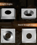 Knockout 14 X 14 X 2 Mm Square Carbide Inserts For Woodturning and Helical Planers, showcasing straight angles and straight edges.