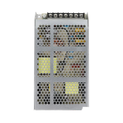 Close-up of K1 Max Power Supply 24V 6.25A 100-240V A150FKE 24P 3D Printer Unit showing silver housing and components