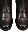Kids Paddock Boots Front Zip For Easy On Off Lightweight Classic Style Equestrian Footwear Unisex Fit In Black Size 4 Vega Premium