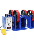 Beefy 110V Welding Tank Turning Rolls Linkage Roller With Rotary Positioner, blue PU rollers and foot pedal
