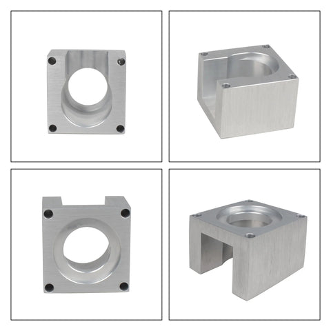 RATTMMOTOR Nema23 aluminum motor mounting bracket for 57mm stepper motor; four view angles