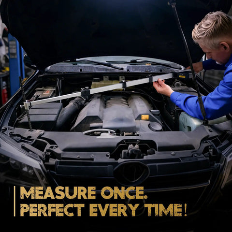 Telescoping Measuring Tram Gauge For Auto Body And Car Repair 10 Feet High Precision Aluminum Ruler Portable Frame Machine Measuring Tool With Metric And American Standard Markings Lightweight Durable Construction used in car engine bay
