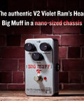 Ram's Head Big Muff Pi Fuzz Pedal With True Bypass And Battery Included, Vintage Look And Graphics, Classic Articulate Tone