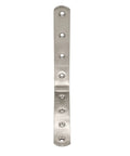 Heavy Duty 6x6 Inch Right Angle Shelf Bracket, 4mm thick stainless steel, brushed nickel finish, front view