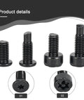 T15 Torx Security Doorbell Screws Kit, 16 Pcs Black Carbon Steel Fixing Set showing screw heads and variations