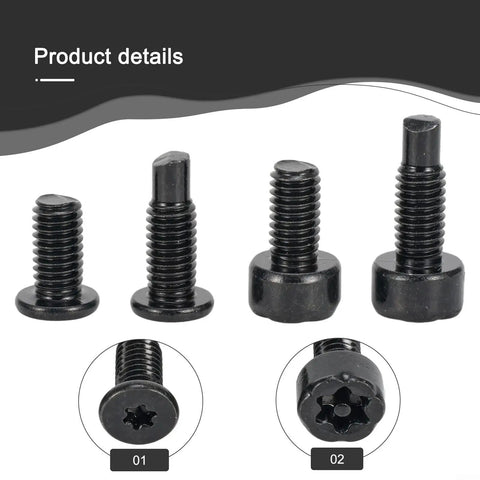 T15 Torx Security Doorbell Screws Kit, 16 Pcs Black Carbon Steel Fixing Set showing screw heads and variations