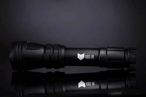 Black Infrared Night Vision Flashlight 850nm IR Illuminator For Night Vision Devices, 5W LED, Rapid Focus shown horizontally