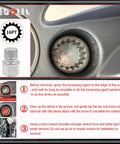 Instructions for BMW Compatible 21 Piece Wheel Lock Nut Key Kit All In One Socket Tool Set For Easy Anti Theft Nut Removal