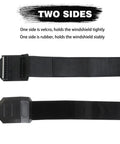 UTV Windshield Mount Clamps Straps Kit 4 Pack Fits 1 To 2 Inch Roll Bars showing velcro and rubber sides