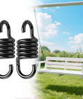 Two Pack Heavy Duty 800 Lbs Capacity 4 Inch Spring Hammock Chair For Porch Swing Suspension Hangers next to porch swing.