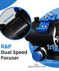 Close-up of R&P dual speed focuser on Flat Field 60mm Refractor Telescope With F6.8 ED Quadruplet APO