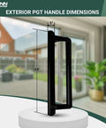 10 Inch Sliding Glass Door Handle Replacement For Patio Doors With 3 7/8 Inch Center Hole Spacing Black Aluminum Handle Set For Interior And Exterior Use No Fuss Durable Patio Glass Door Hardware Easy Install